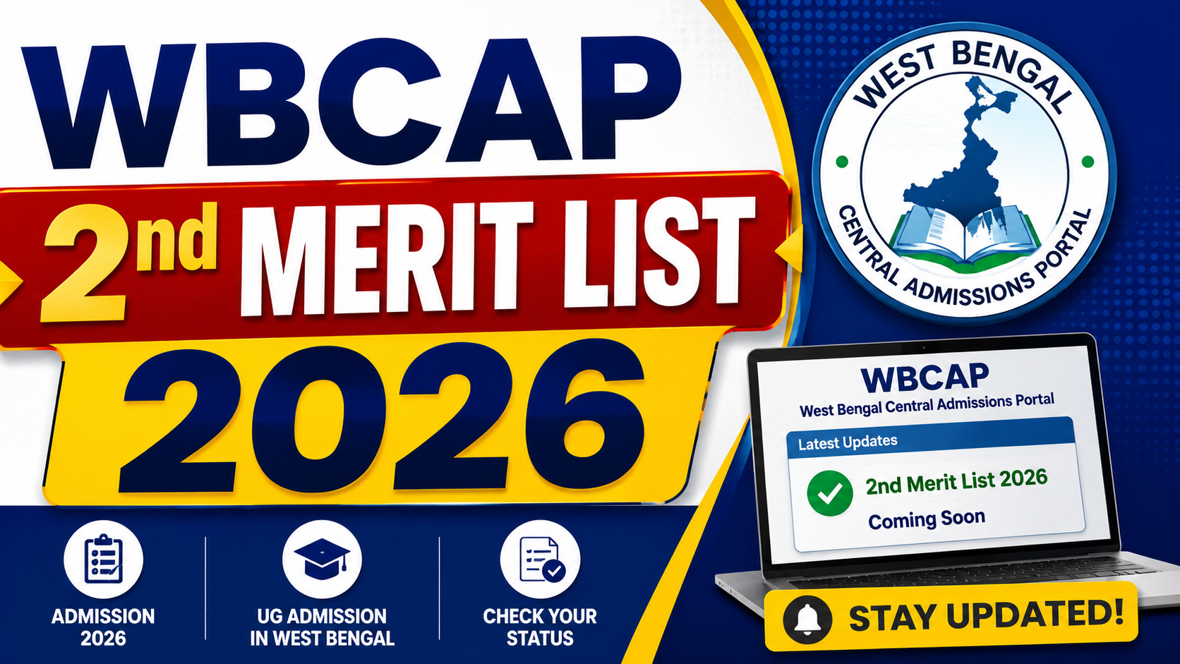 WBCAP 2nd Merit List 2026: West Bengal UG Admission Merit List Released, Check Allotment Status Online