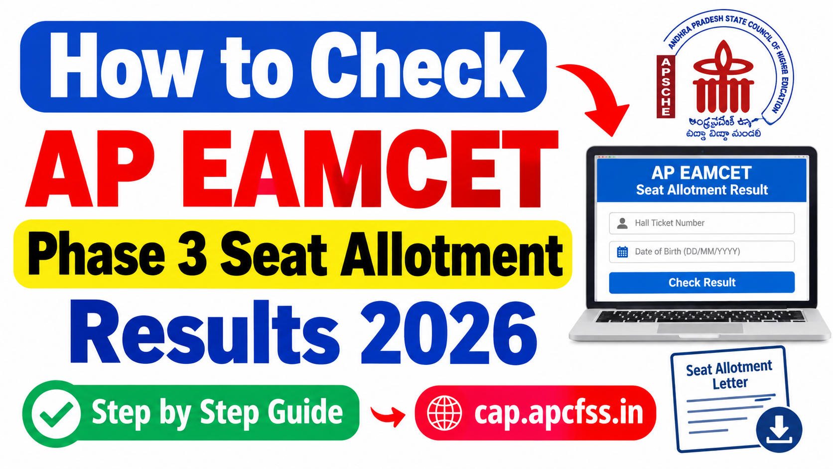 AP EAMCET Phase 3 Seat Allotment Results 2026